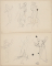 Six silhouettes de danseuse ; Façade du château de Meillant (Cher) (au verso)