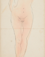 Femme nue debout ; Femme nue, sans tête, aux jambes écartées (au verso)