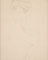 Femme nue allongée vers la droite, les bras croisés autour du cou