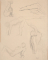 Cinq figures de danse d'après les dessins de Rodin D. 3090-1837-1853-?-3021