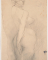 Femme nue de profil, une main à la fesse