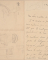 Divers motifs architecturaux : arc, chapiteau, coquilles ; Lettre de Marie Cassavetti adressée à Rodin (au verso)