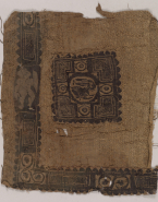 Fragment de toile bouclée avec tabula et bande à retour d'angle