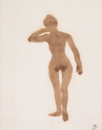 Femme nue une main à la nuque