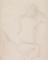 Femme nue sur le dos, une main passée sous une cuisse écartée