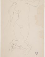 Femme nue aux jambes fléchies