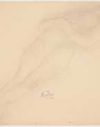 Femme nue allongée, en diagonale vers la gauche