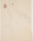 Femme nue de profil, à droite, bras tendus, dite femme