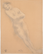 Femme nue allongée en diagonale