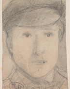 Portrait d'homme coiffé d'une casquette : autoportrait
