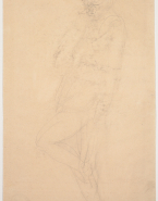 Femme de profil en tunique, une jambe repliée d'après la danseuse Isadora Duncan ? (1878-1927)