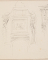 Deux porches à cartouche et fronton ; Brouillon de lettre de Rodin, porche à cartouche et à fronton (au verso)
