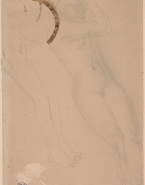 Femme nue allongée vers la droite