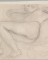 Femme nue à demi allongée vers la gauche, bras et jambes pliées