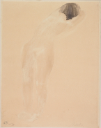Femme nue allongée, les bras repliés sous la nuque