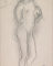 Femme nue, tournée vers la droite, mains au dos