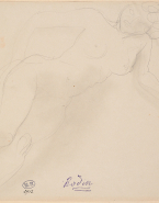 Femme nue allongée sur le flanc gauche