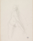 Femme nue de face, un genou en terre