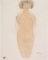 Femme nue, agenouillèe, de face, les mains au dos