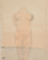 Femme nue, agenouillée et de face, le buste renversé en arrière