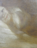 Etude, Fillette au lit (Marguerite Carrière)