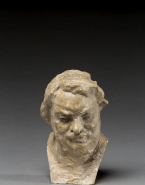 Balzac, buste de l'étude de nu C, avec découpe de la poitrine en pointe, réduction