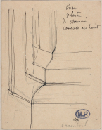 Base de pilastre de cheminée à Chambord ? (Loir-et-Cher) ; Console de cheminée (au verso)
