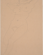 Femme nue allongée, les mains sous la nuque