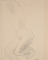 Femme nue dansant, de profil à gauche