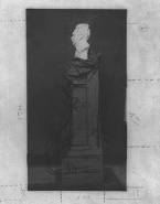 Buste d'Henry Becque (plâtre et terre)