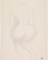 Femme nue agenouillée de dos, croupe saillante