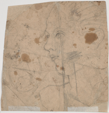 Portrait d'homme de profil, d'après l'antique ; Profil (au verso)
