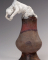 Assemblage : Nu féminin à tête de femme slave, émergeant d'un vase