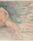 Femme nue sur le dos, de face, jambes écartées, main au sexe