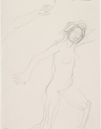 Femme nue courant vers la droite, d'après Hanako ? danseuse japonaise (1868-1945)