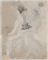 Le dieu de l'harmonie ou ombres appelant ; Femme nue assise au bras levé (au verso)