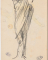 Femme nue enfilant un vêtement ; Femme drapée dans un vêtement (au verso)
