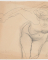 Femme nue agenouillée, de face, les bras écartés
