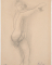 Femme nue debout sur une jambe, un pied dans la main