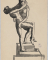 Femme nue sur un piédestal soutenant un homme accroché à son cou