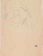 Femme nue à quatre pattes