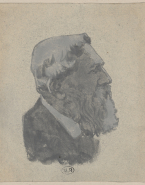 Portrait de Rodin de profil