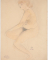 Femme nue assise vers la gauche