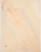 Femme nue allongée vue en diagonale