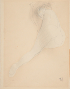Femme nue allongée, vue de dos