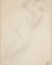 Femme nue allongée vers la gauche, un bras relevé