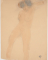 Femme nue au coude levé ; Esquisse d'un bras (au verso)