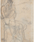 Ombre d'homme assis ; Deux personnages enlacés, l'un assis, l'autre debout (au verso)