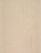 Femme nue, debout, de profil à gauche, un poing à la taille