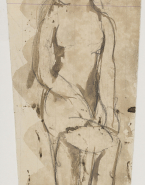 Femme nue, une jambe à demi levée